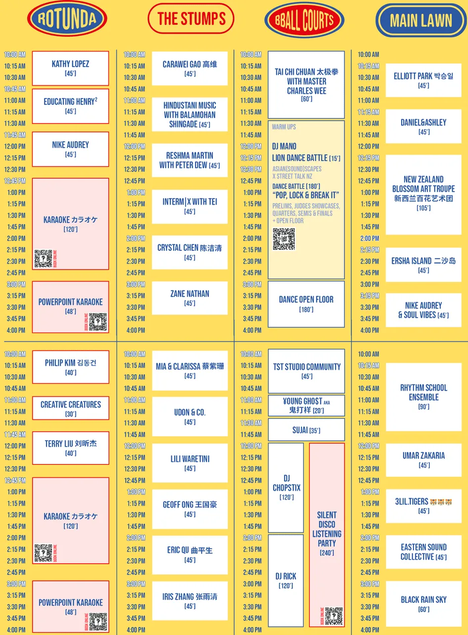Edition 1 stage schedule graphic